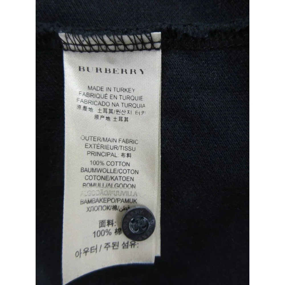 Burberry Brit Polo Shirt Large Golf Equestrian Knight Nova Check Trim - Picture 11 of 12